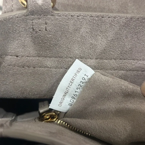 Ciao Ciao - Gray Leather Top-Handle Bag with Braided Accent - Size SMALL - Picture 10 of 10